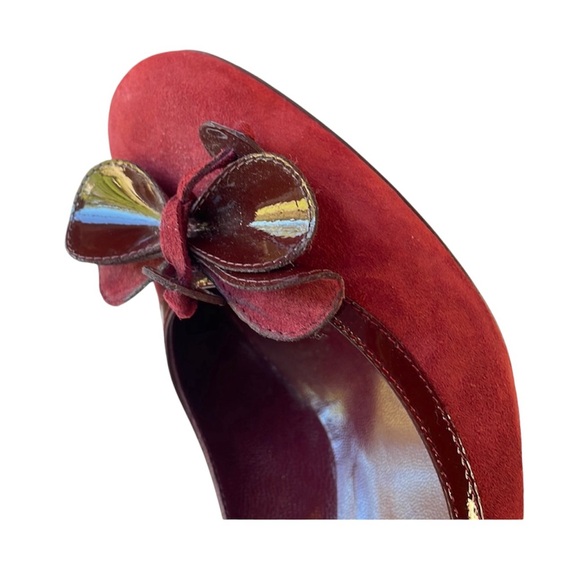 Reduced MOSCHINO Cheap and Chic vintage burgundy suede heels, size 8 - Picture 13 of 16